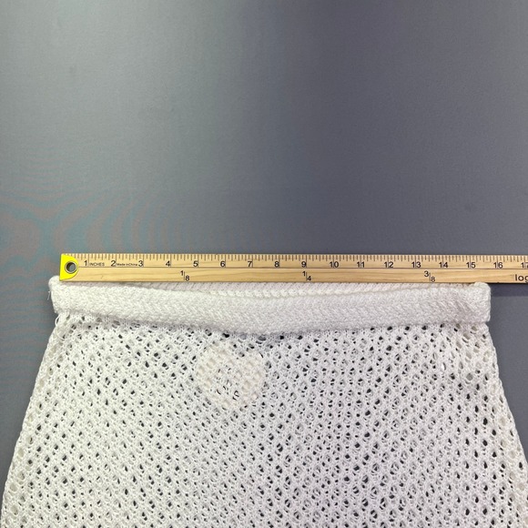 FCT With Love Crochet Fringe Cover-Up Skirt Beach Pool White 1X‎ Boho Summer - Picture 3 of 6